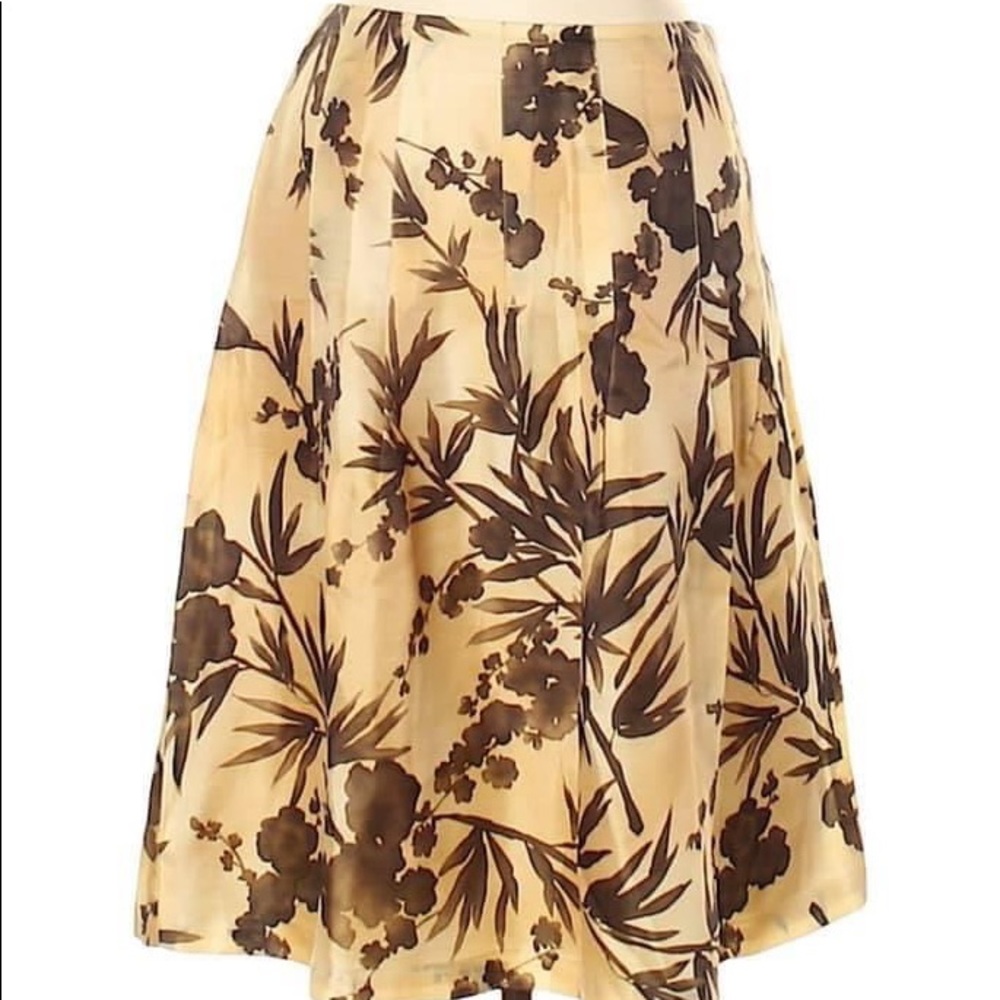 TALBOTS size cream A-line silkblend skirt in excellent condition - Picture 1 of 6